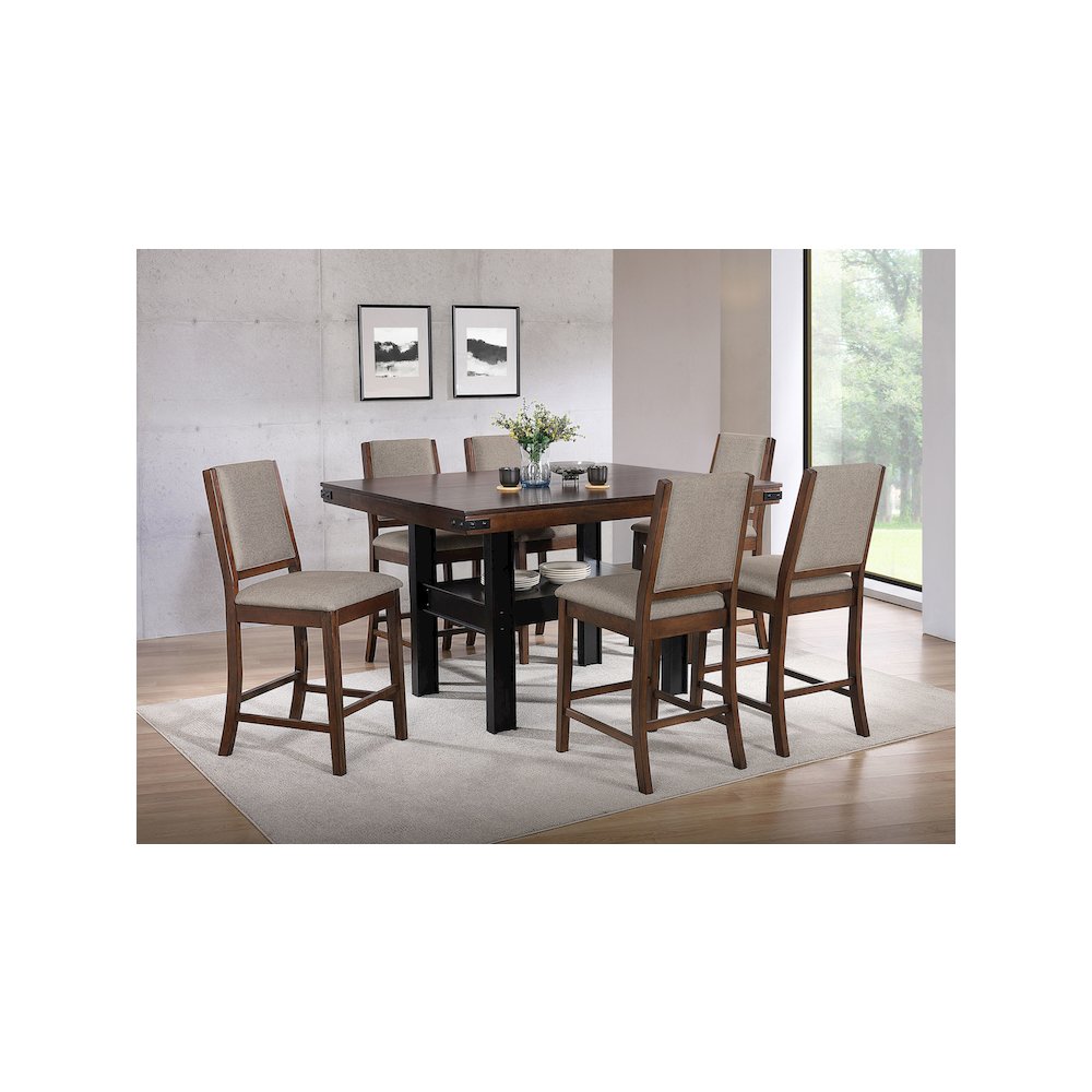 Patterson Upholstered Counter Chair Mango Oak (Set of 2). Picture 12