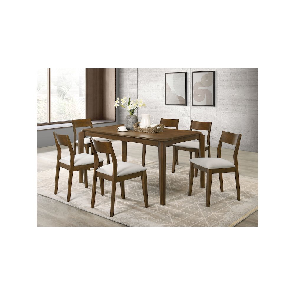 Almonte 59-inch Rectangular Wood Dining Table Dark Brown. Picture 8