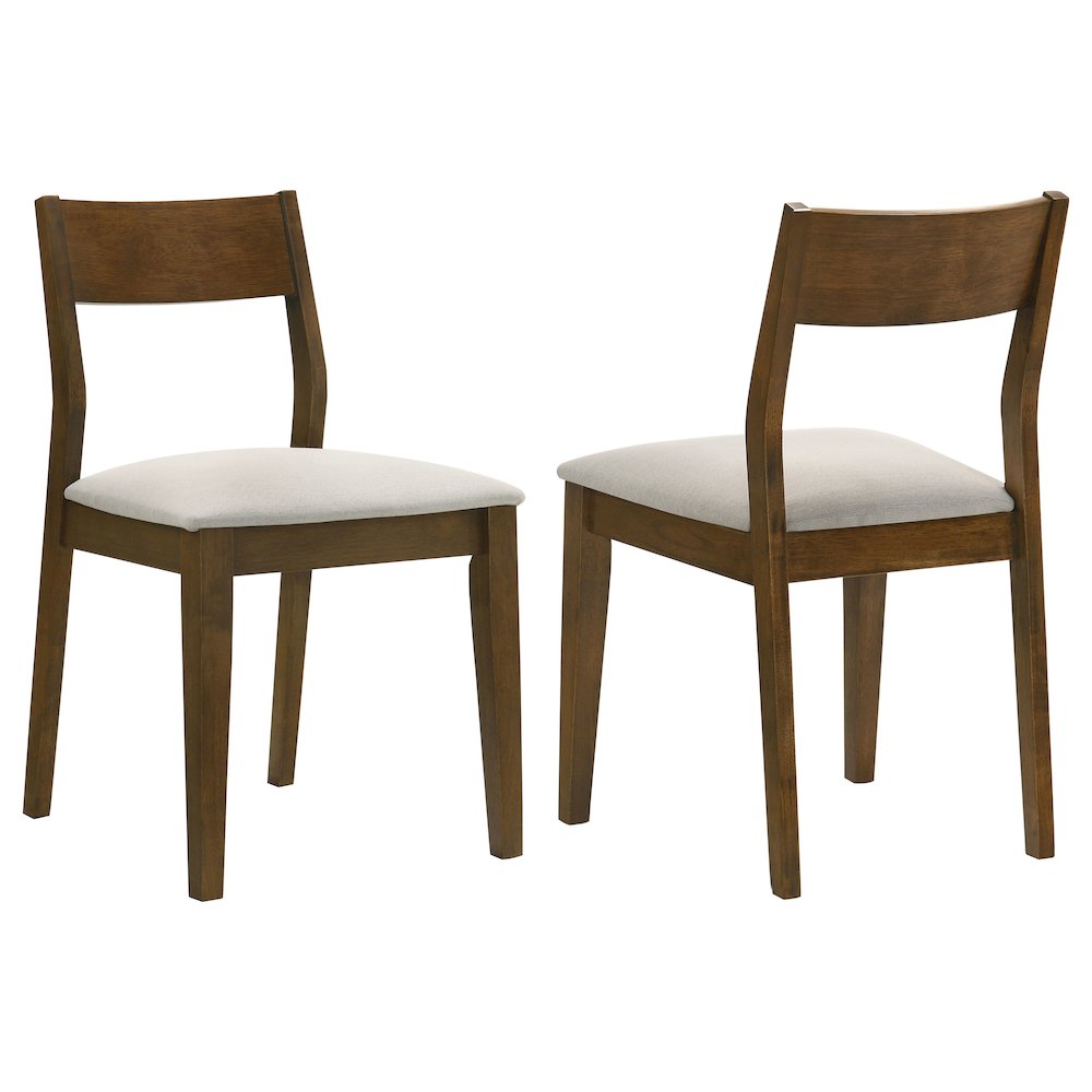 Almonte Dining Chair Upholstered Seat Dark Brown (Set of 2). Picture 1