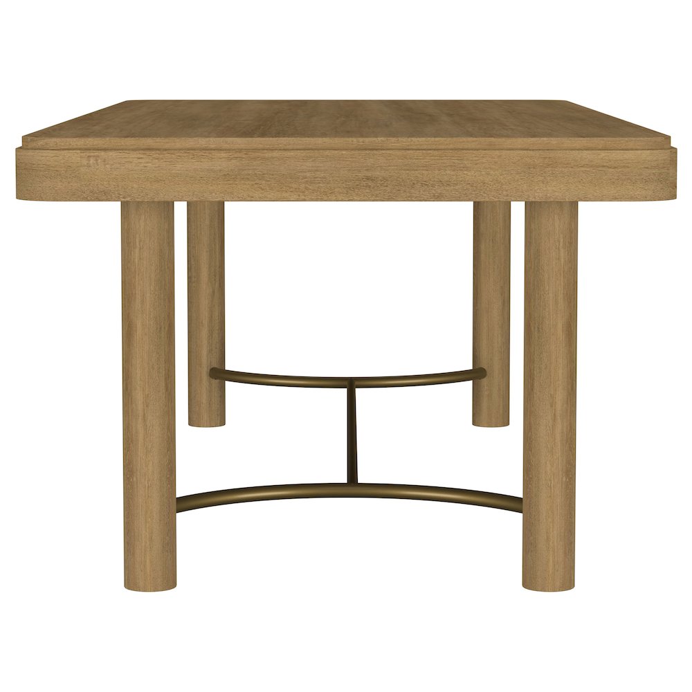 Arini 104-inch Extension Leaf Dining Table Sand Wash. Picture 7