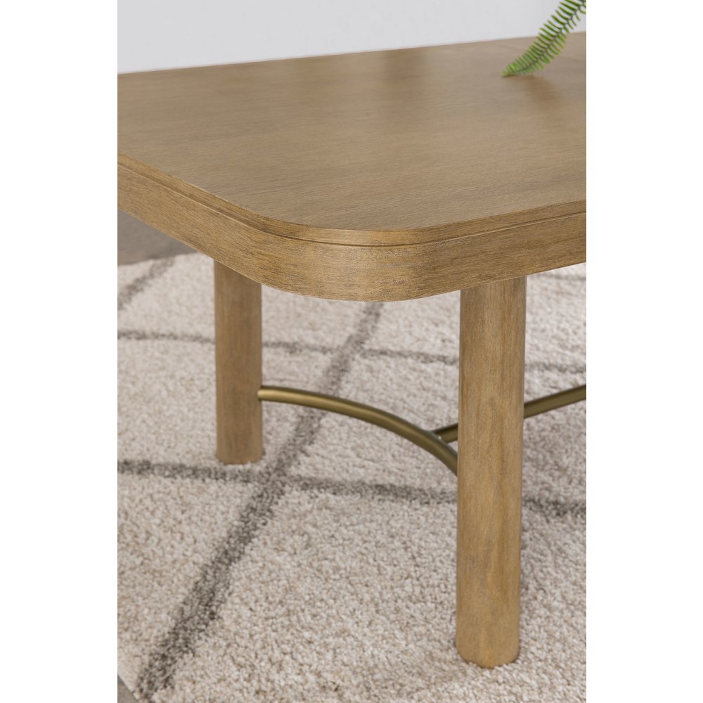 Arini 104-inch Extension Leaf Dining Table Sand Wash. Picture 12