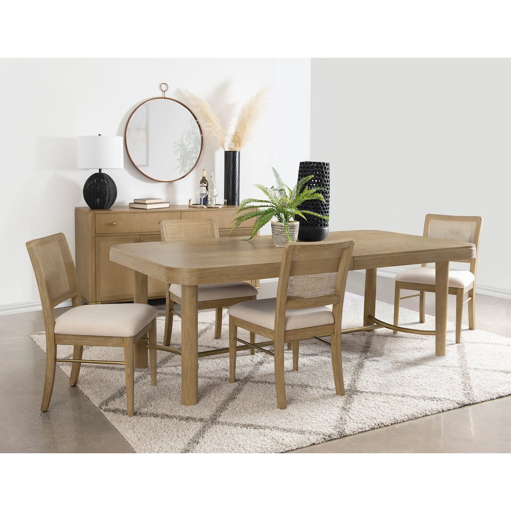 Arini 5-piece Extension Leaf Dining Table Set Sand Wash. Picture 1