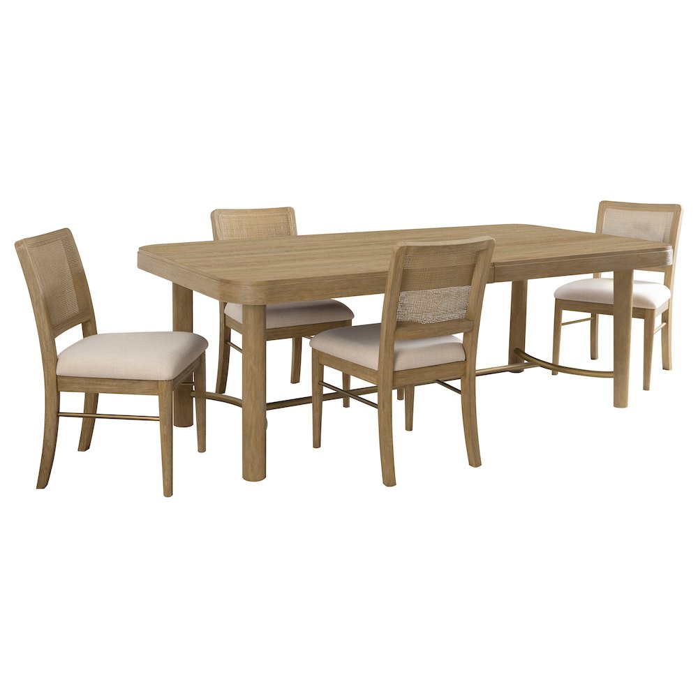 Arini 5-piece Extension Leaf Dining Table Set Sand Wash. Picture 2