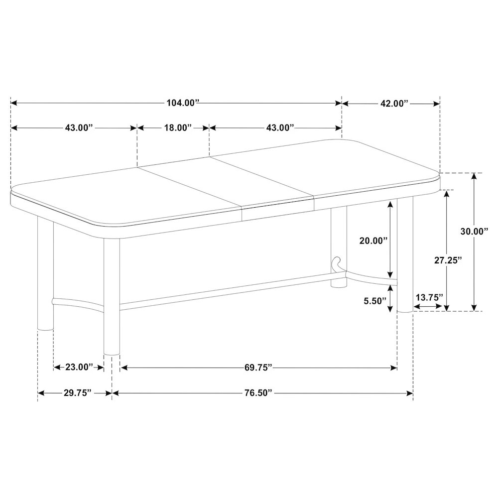 Arini 7-piece Extension Leaf Dining Table Set Black. Picture 12