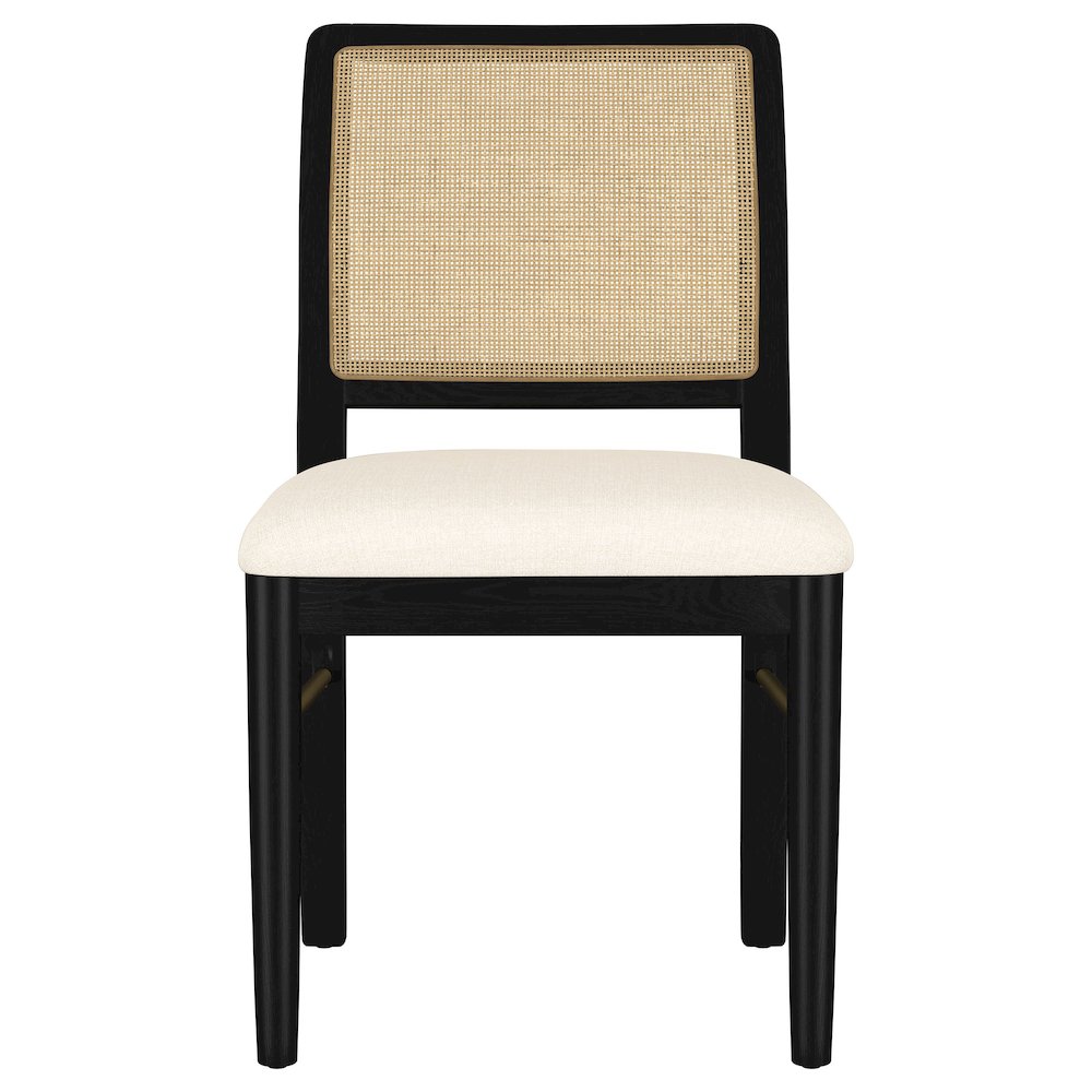 Arini Rattan Cane Dining Side Chair Black (Set of 2). Picture 3