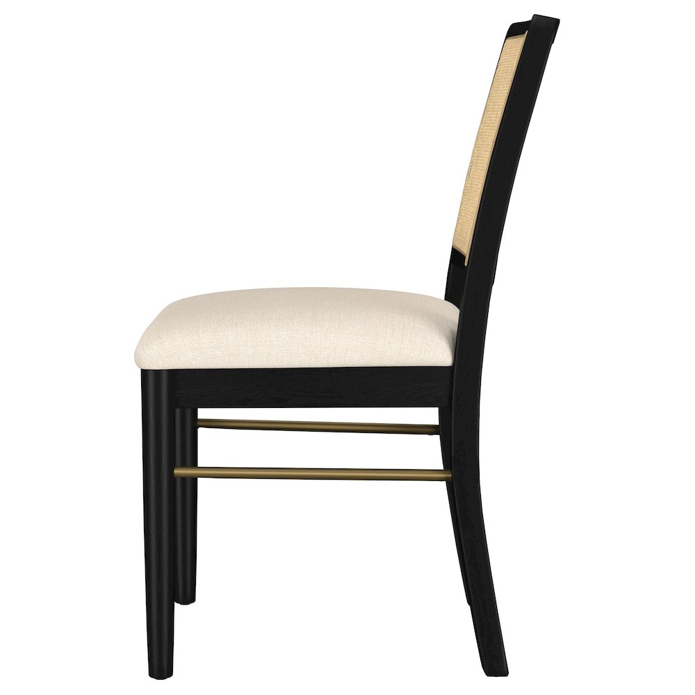 Arini Rattan Cane Dining Side Chair Black (Set of 2). Picture 5