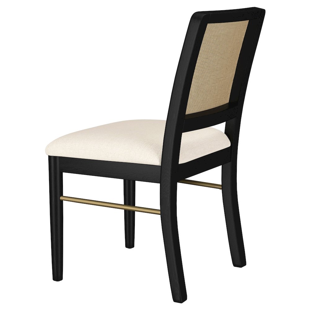 Arini Rattan Cane Dining Side Chair Black (Set of 2). Picture 6