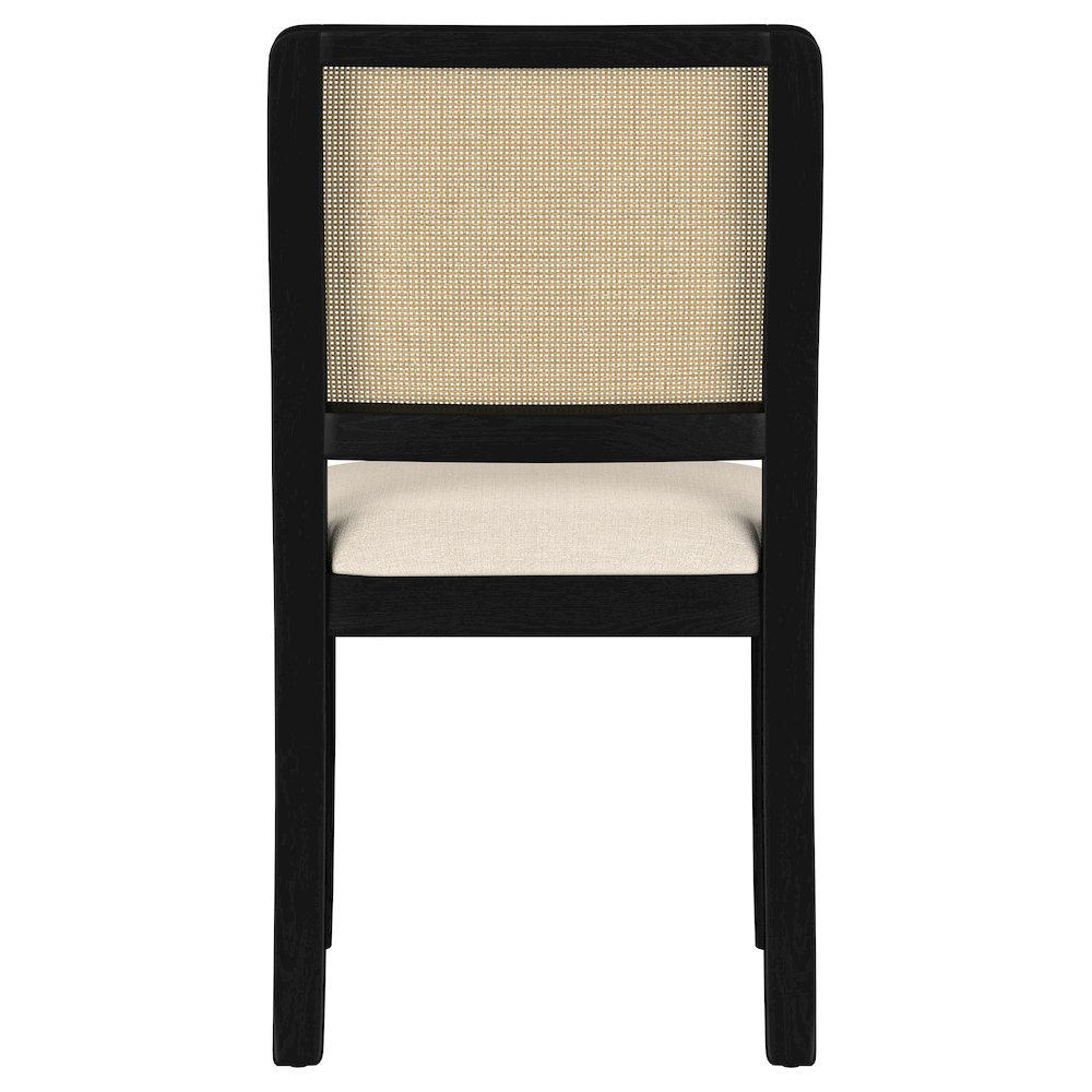 Arini Rattan Cane Dining Side Chair Black (Set of 2). Picture 7
