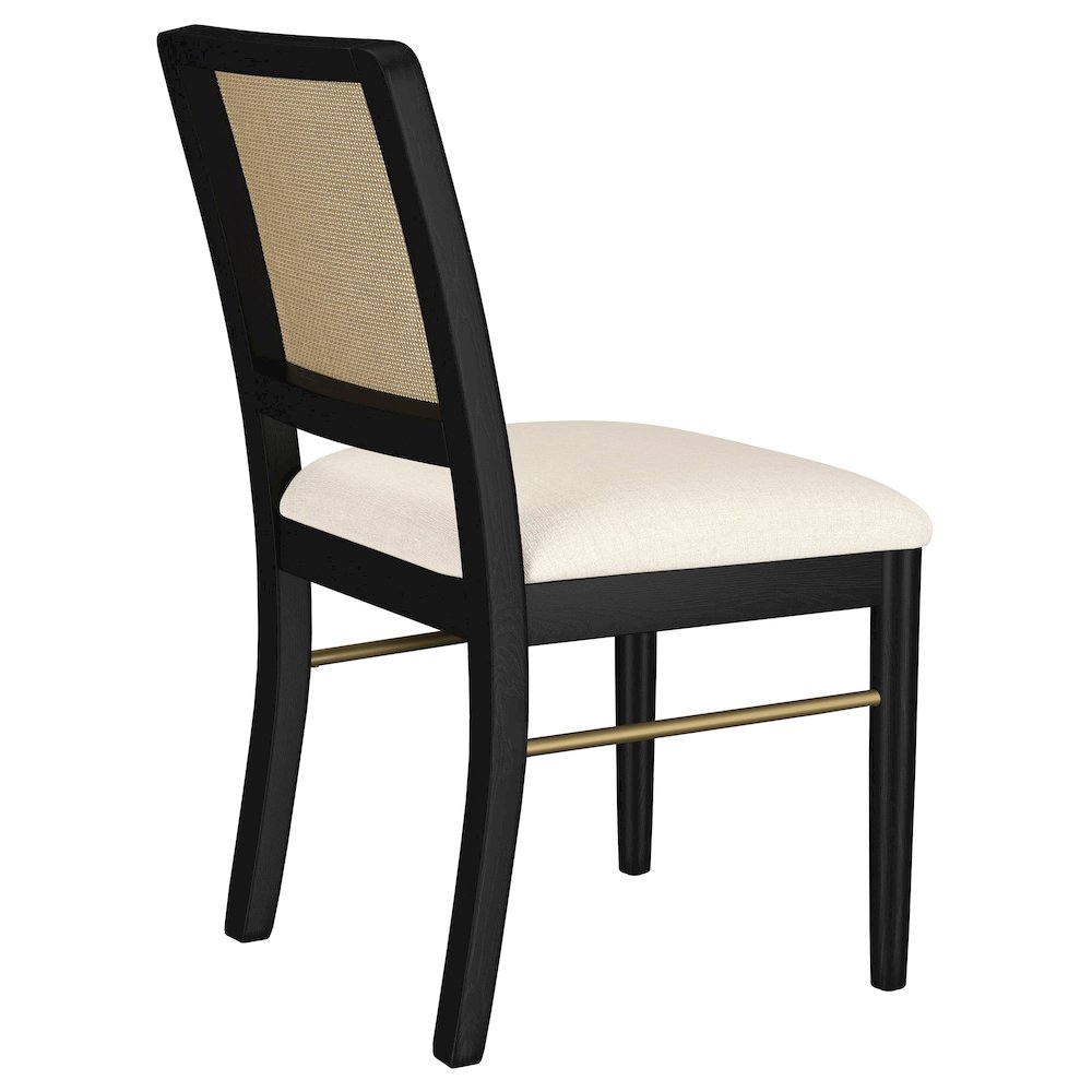 Arini Rattan Cane Dining Side Chair Black (Set of 2). Picture 8