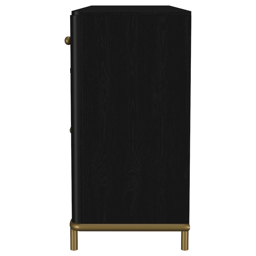 Arini 2-drawer Cane Door Dining Sideboard Server Black. Picture 6
