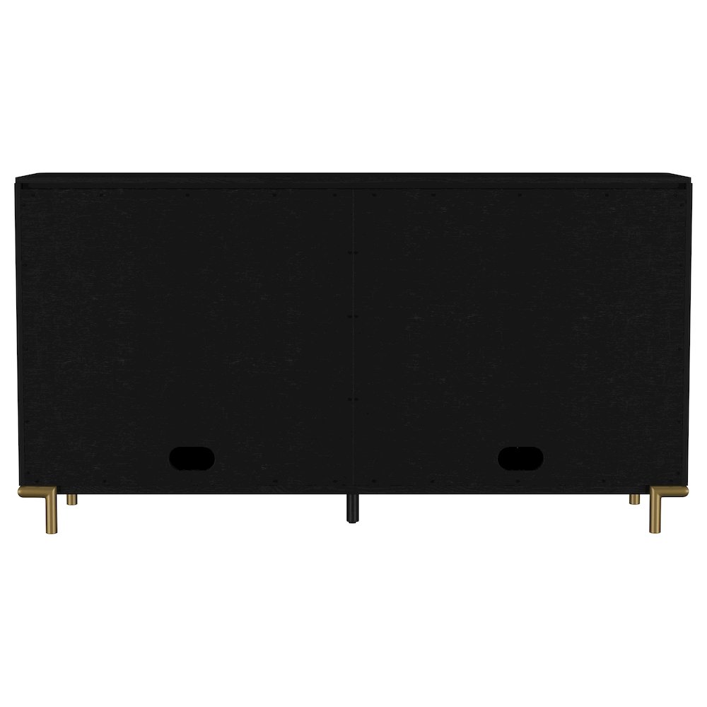 Arini 2-drawer Cane Door Dining Sideboard Server Black. Picture 8