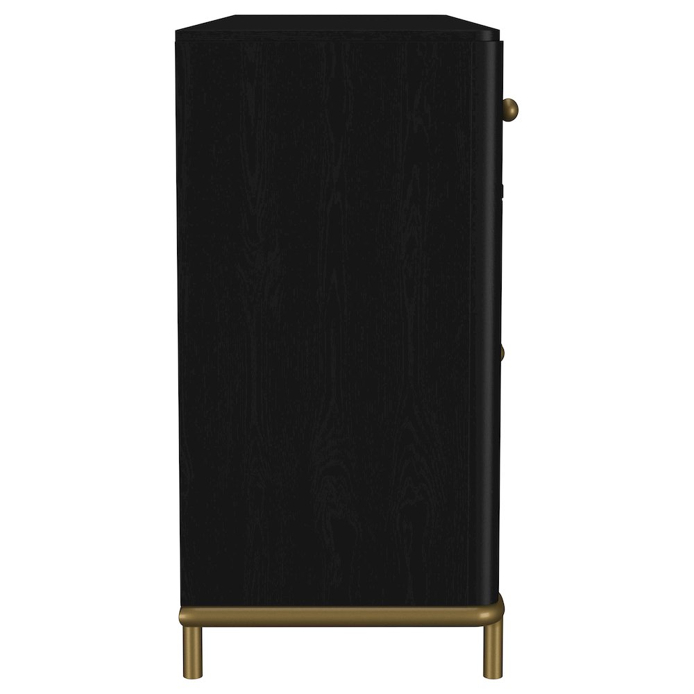 Arini 2-drawer Cane Door Dining Sideboard Server Black. Picture 10