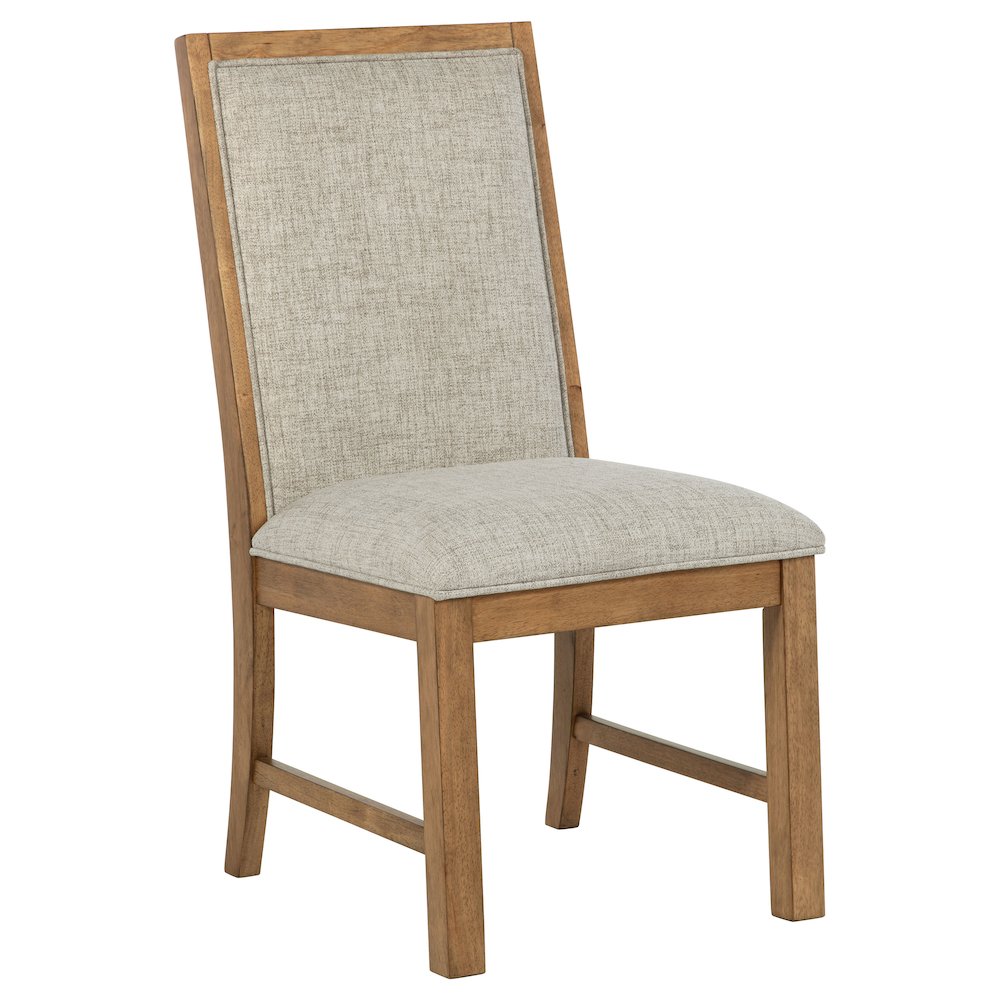 Bruner Upholstered Dining Side Chair Brown (Set of 2). Picture 3