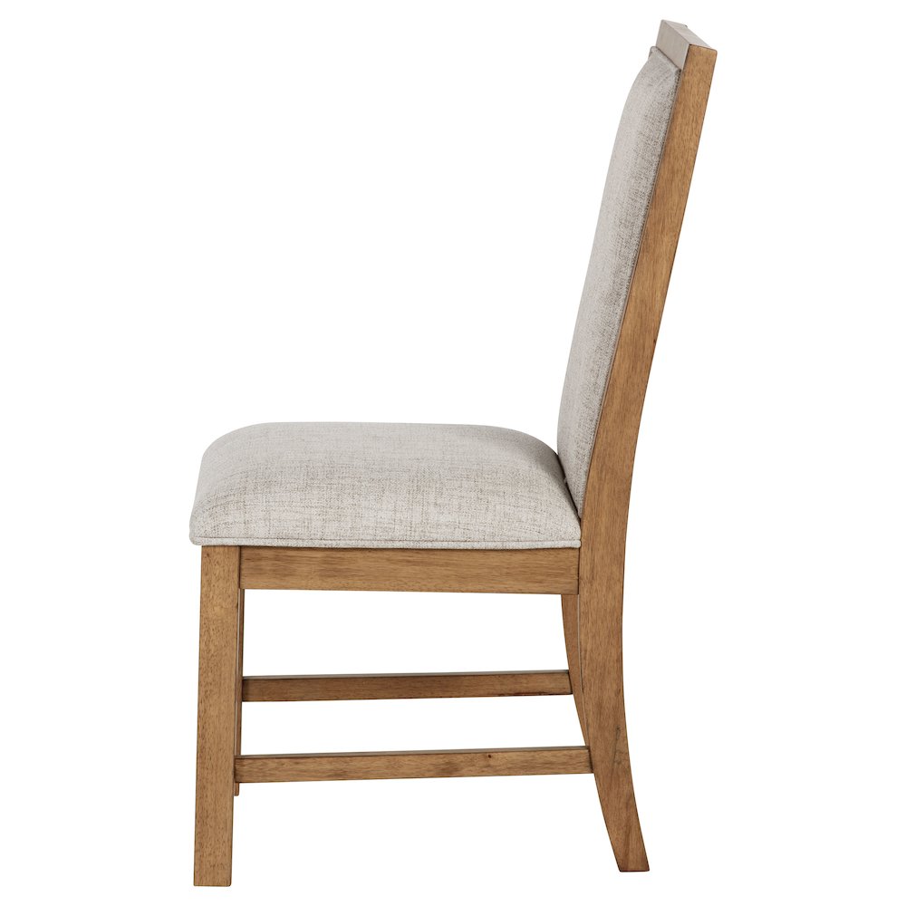 Bruner Upholstered Dining Side Chair Brown (Set of 2). Picture 6