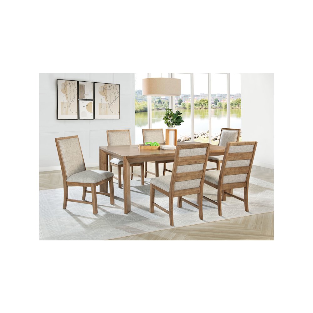 Bruner Upholstered Dining Side Chair Brown (Set of 2). Picture 13