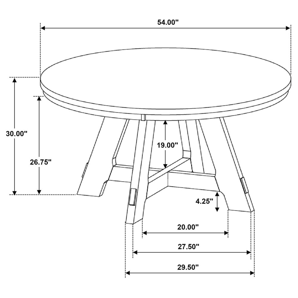 Danvers 5-piece Dining Table Set Brown Oak and Latte. Picture 12