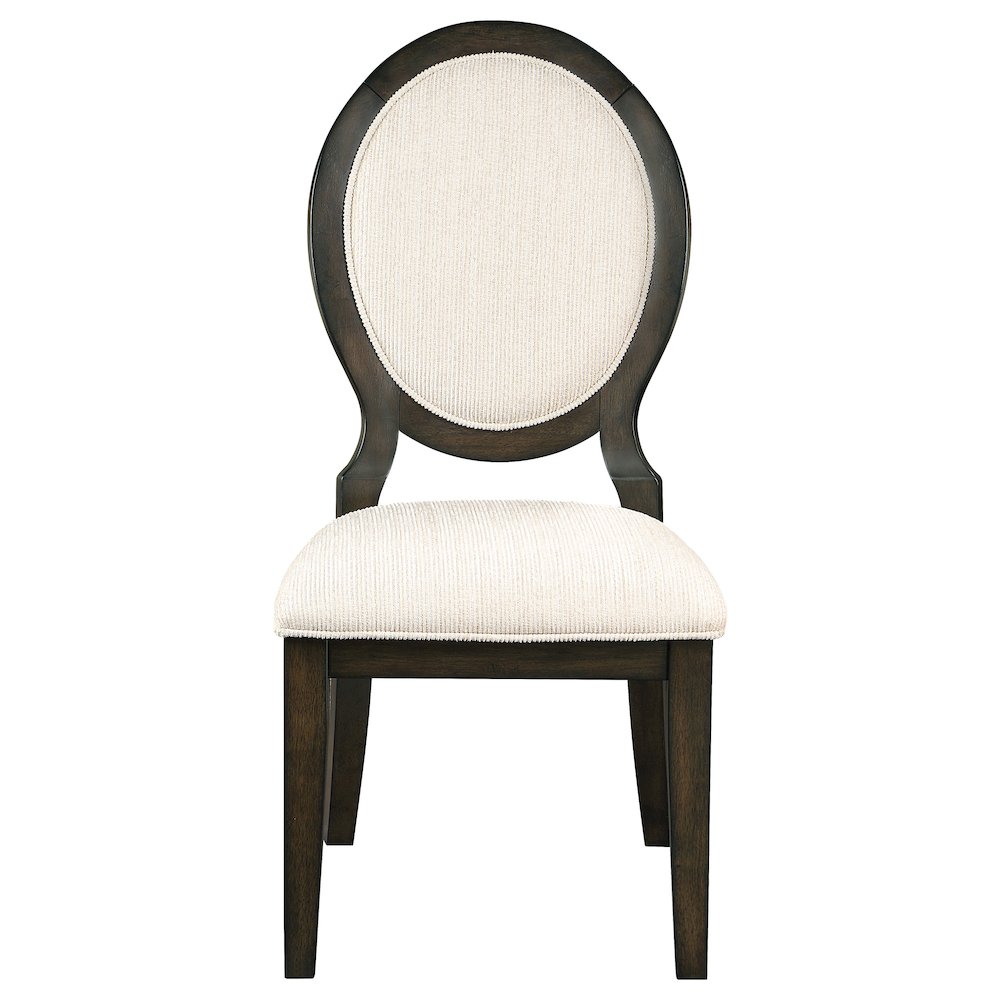 Twyla 5-piece Round Wood Dining Room Table Set Dark Cocoa. Picture 7