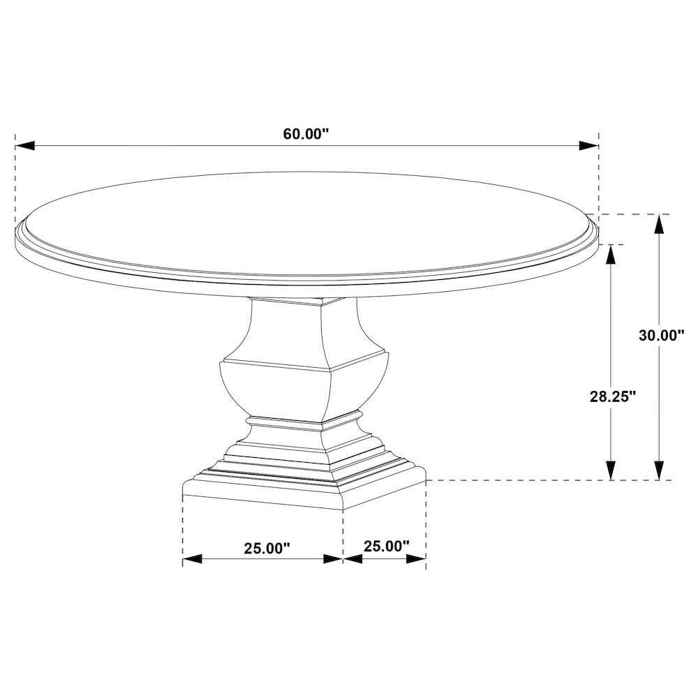 Twyla 5-piece Round Wood Dining Room Table Set Dark Cocoa. Picture 12