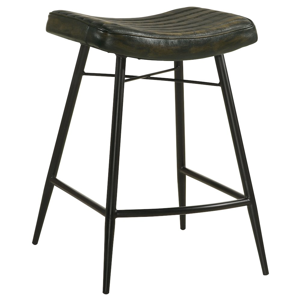 Bayu Leather Upholstered Counter Stool Espresso (Set of 2). Picture 3