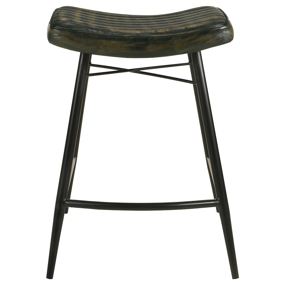 Bayu Leather Upholstered Counter Stool Espresso (Set of 2). Picture 4