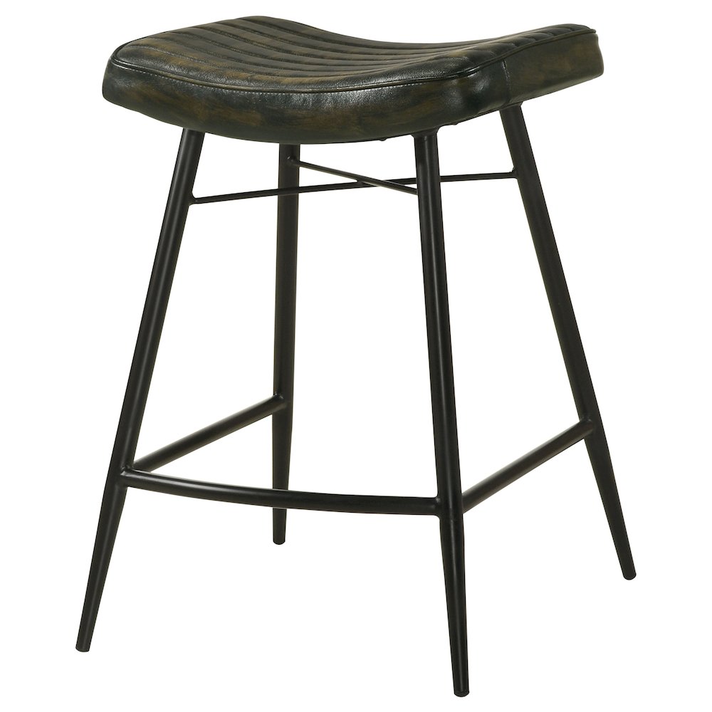 Bayu Leather Upholstered Counter Stool Espresso (Set of 2). Picture 5