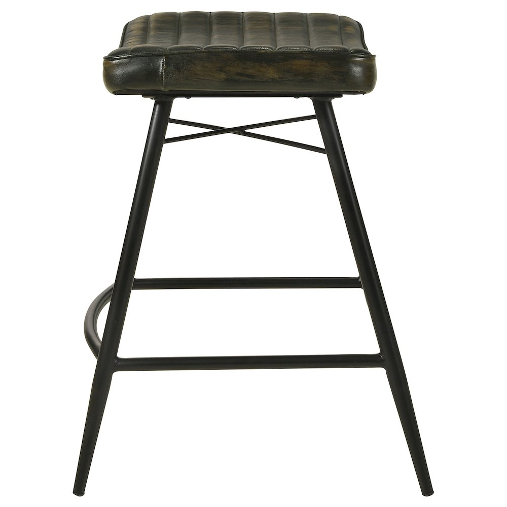 Bayu Leather Upholstered Counter Stool Espresso (Set of 2). Picture 6