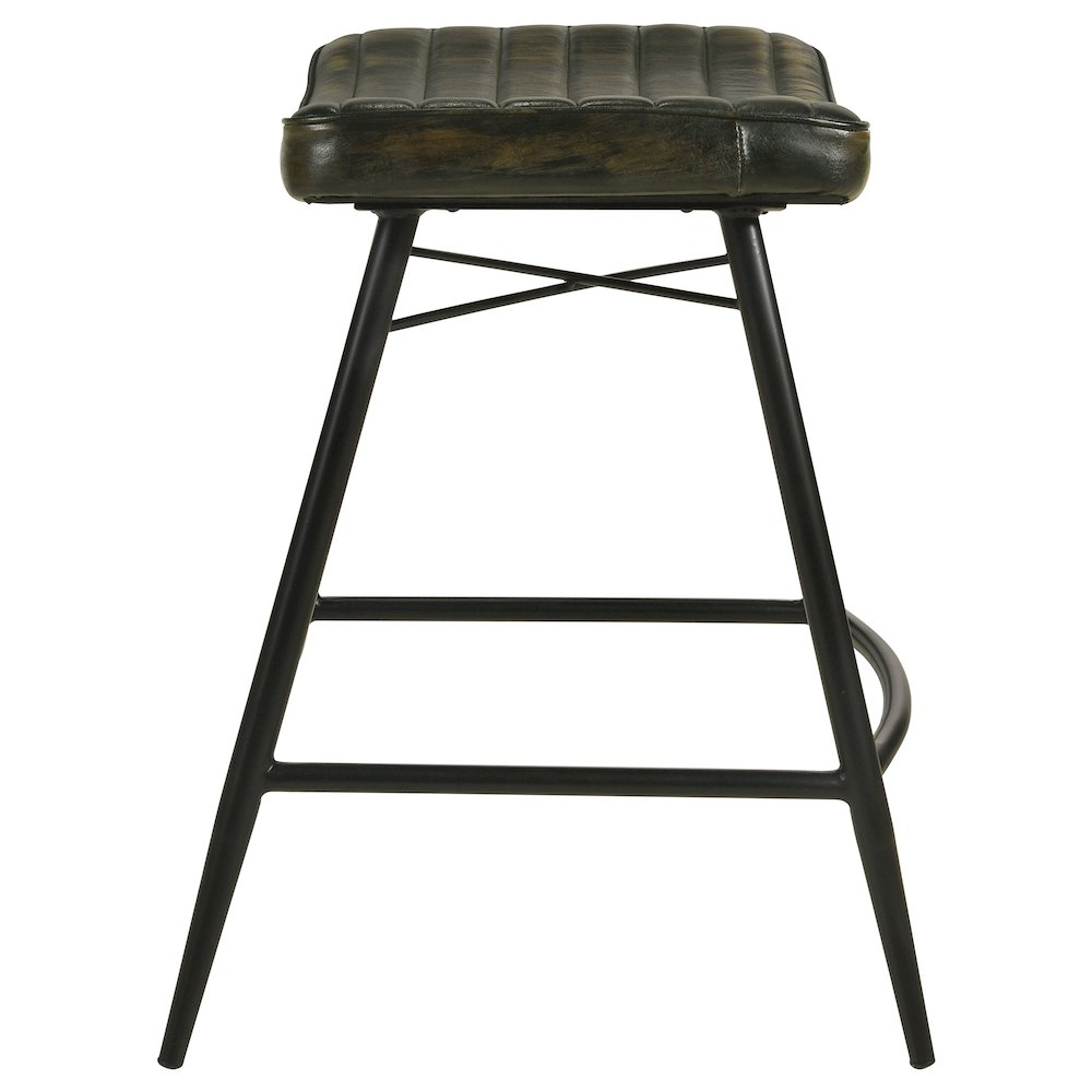 Bayu Leather Upholstered Counter Stool Espresso (Set of 2). Picture 7