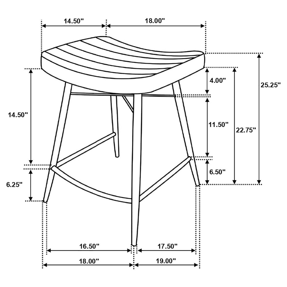 Bayu Leather Upholstered Counter Stool Espresso (Set of 2). Picture 10