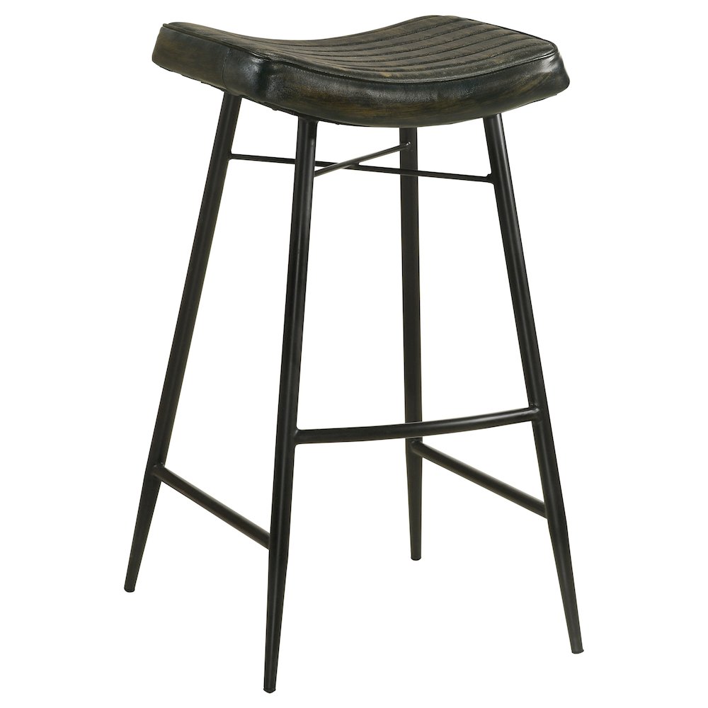 Bayu Leather Upholstered Bar Stool Espresso (Set of 2). Picture 3