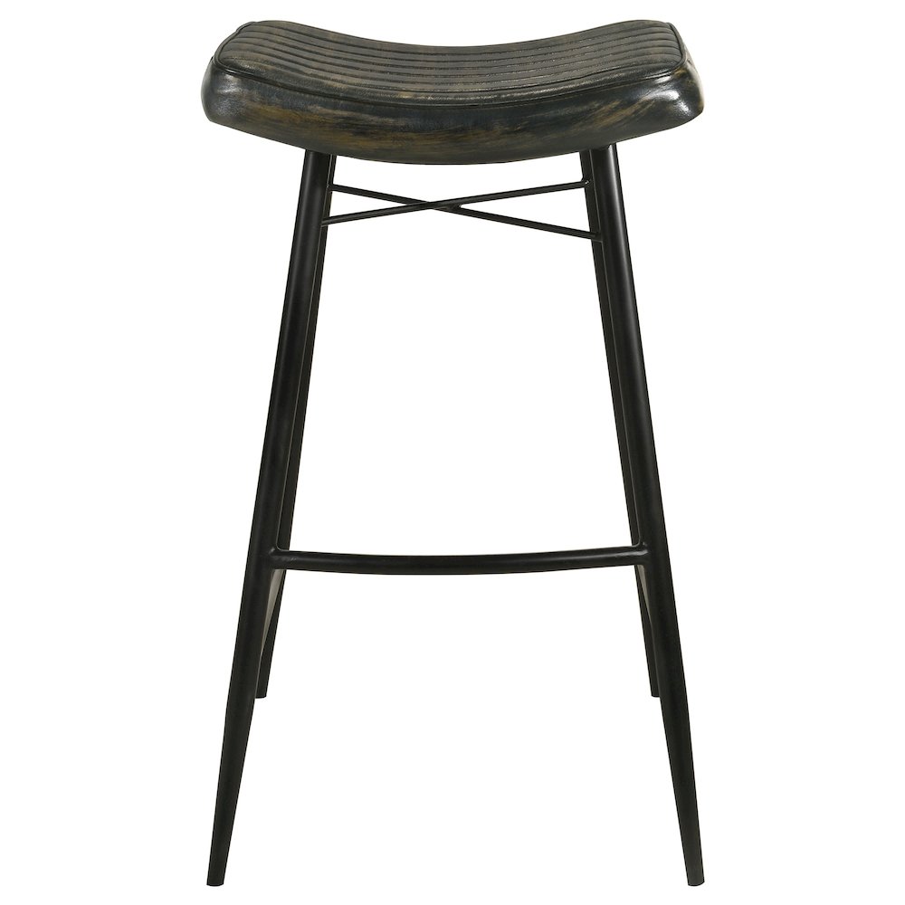 Bayu Leather Upholstered Bar Stool Espresso (Set of 2). Picture 4