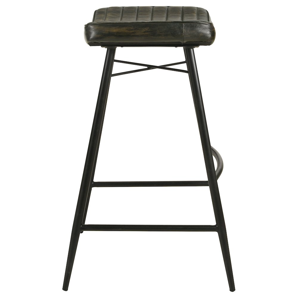 Bayu Leather Upholstered Bar Stool Espresso (Set of 2). Picture 5