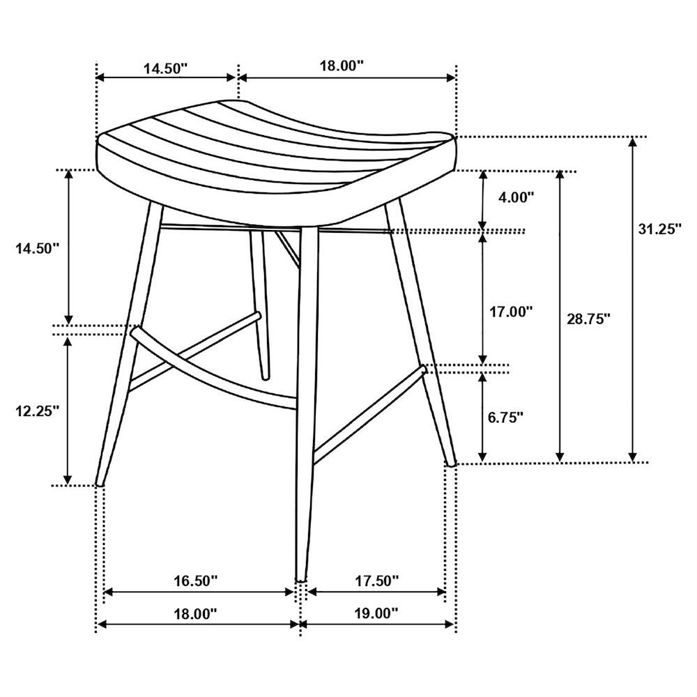 Bayu Leather Upholstered Bar Stool Espresso (Set of 2). Picture 9