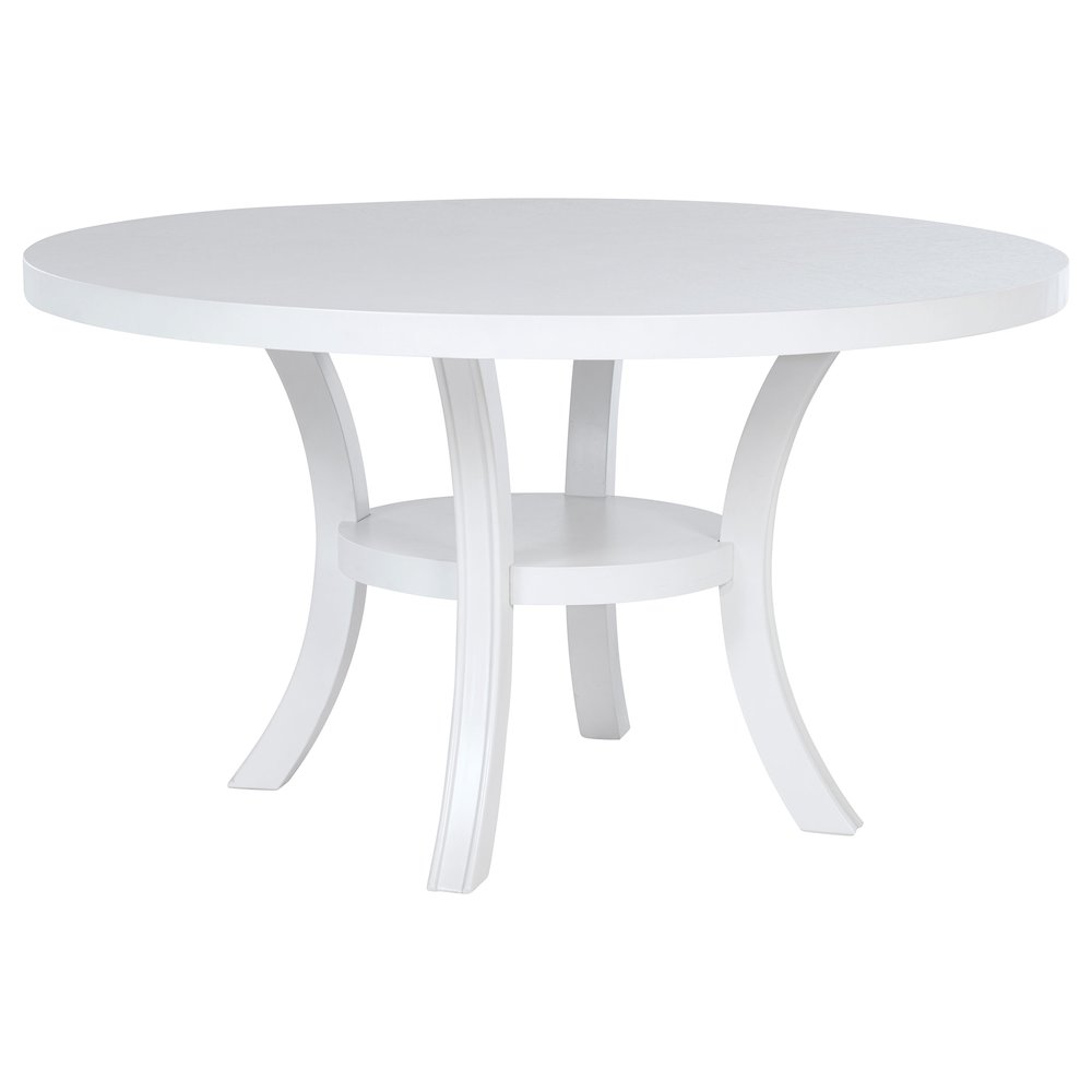 Judd 7-piece 54-inch Round Wood Dining Table Set Pearl White. Picture 3