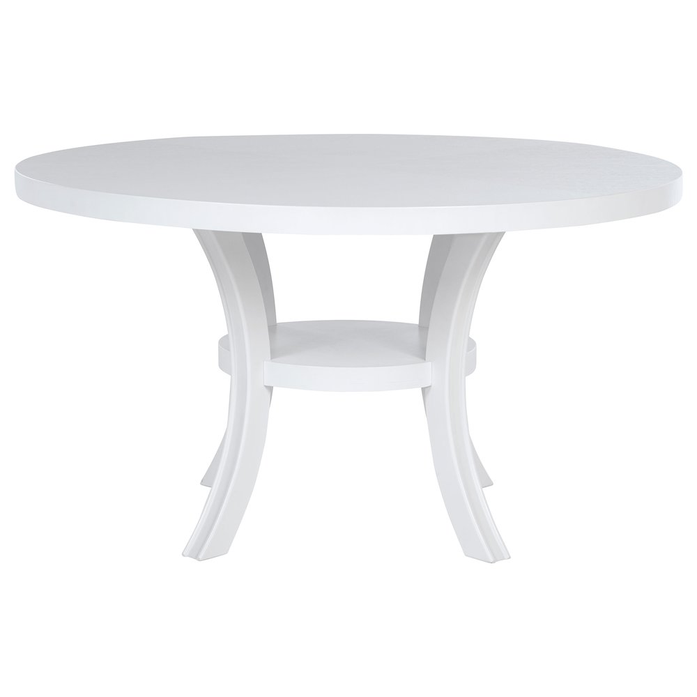 Judd 7-piece 54-inch Round Wood Dining Table Set Pearl White. Picture 4