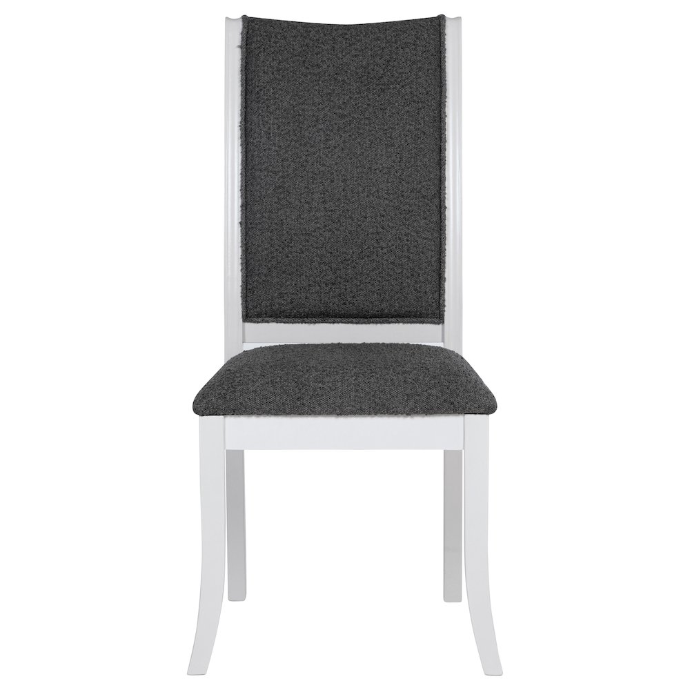 Judd Upholstered Dining Side Chair Pearl White (Set of 2). Picture 4