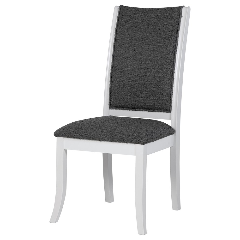 Judd Upholstered Dining Side Chair Pearl White (Set of 2). Picture 5