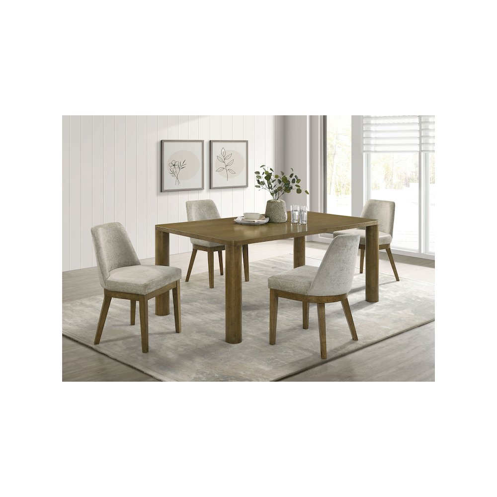 Castlewood 71-inch Rectangular Wood Dining Table Brown Oak. Picture 8