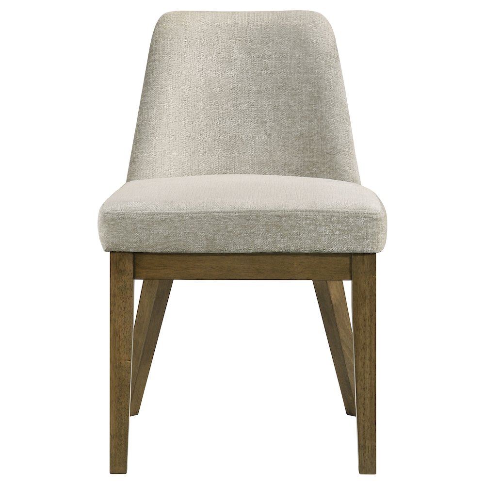 Castlewood Upholstered Dining Side Chair Brown Oak (Set of 2). Picture 4