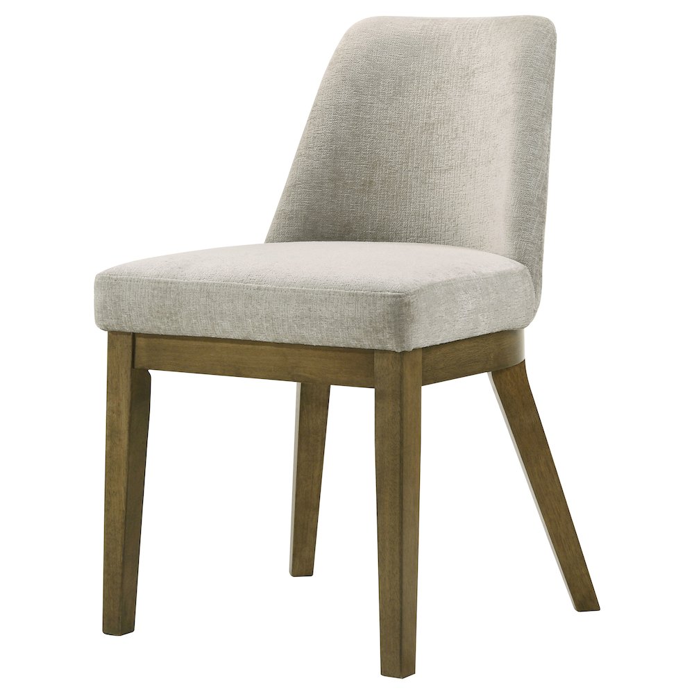 Castlewood Upholstered Dining Side Chair Brown Oak (Set of 2). Picture 5