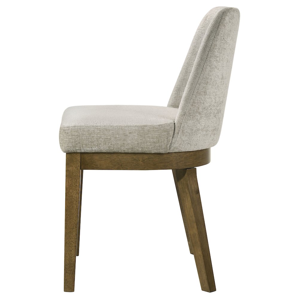 Castlewood Upholstered Dining Side Chair Brown Oak (Set of 2). Picture 6