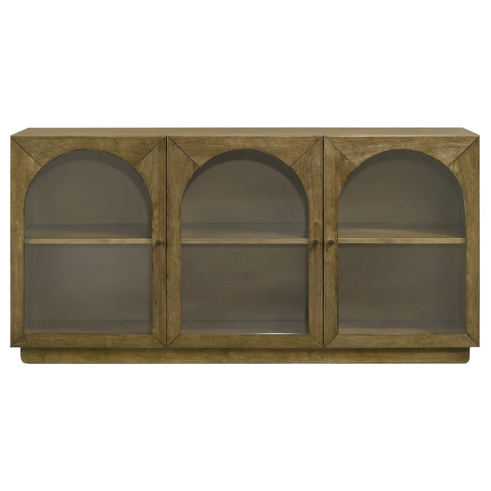 Castlewood 71-inch Dining Sideboard Buffet Server Brown Oak. Picture 3