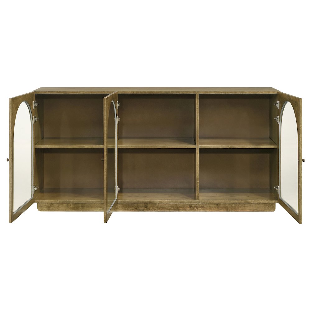 Castlewood 71-inch Dining Sideboard Buffet Server Brown Oak. Picture 4