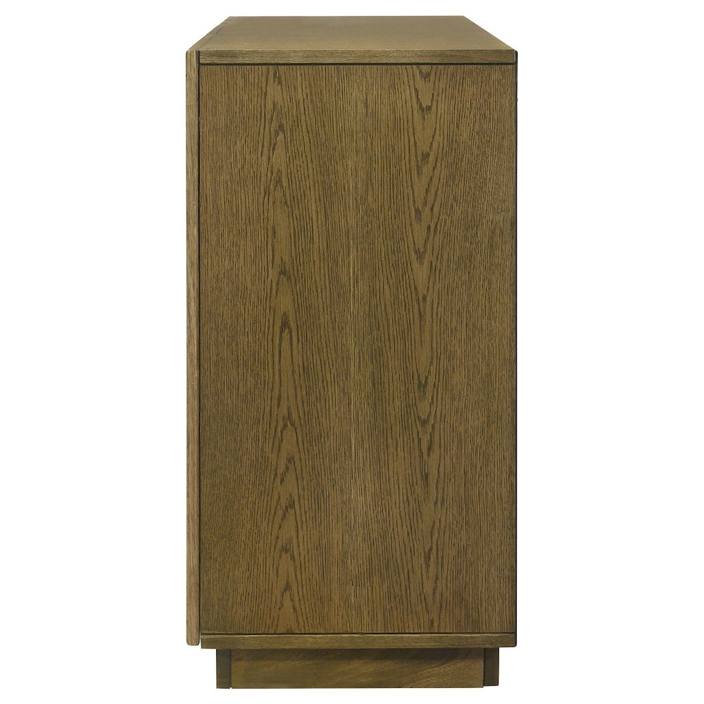 Castlewood 71-inch Dining Sideboard Buffet Server Brown Oak. Picture 6