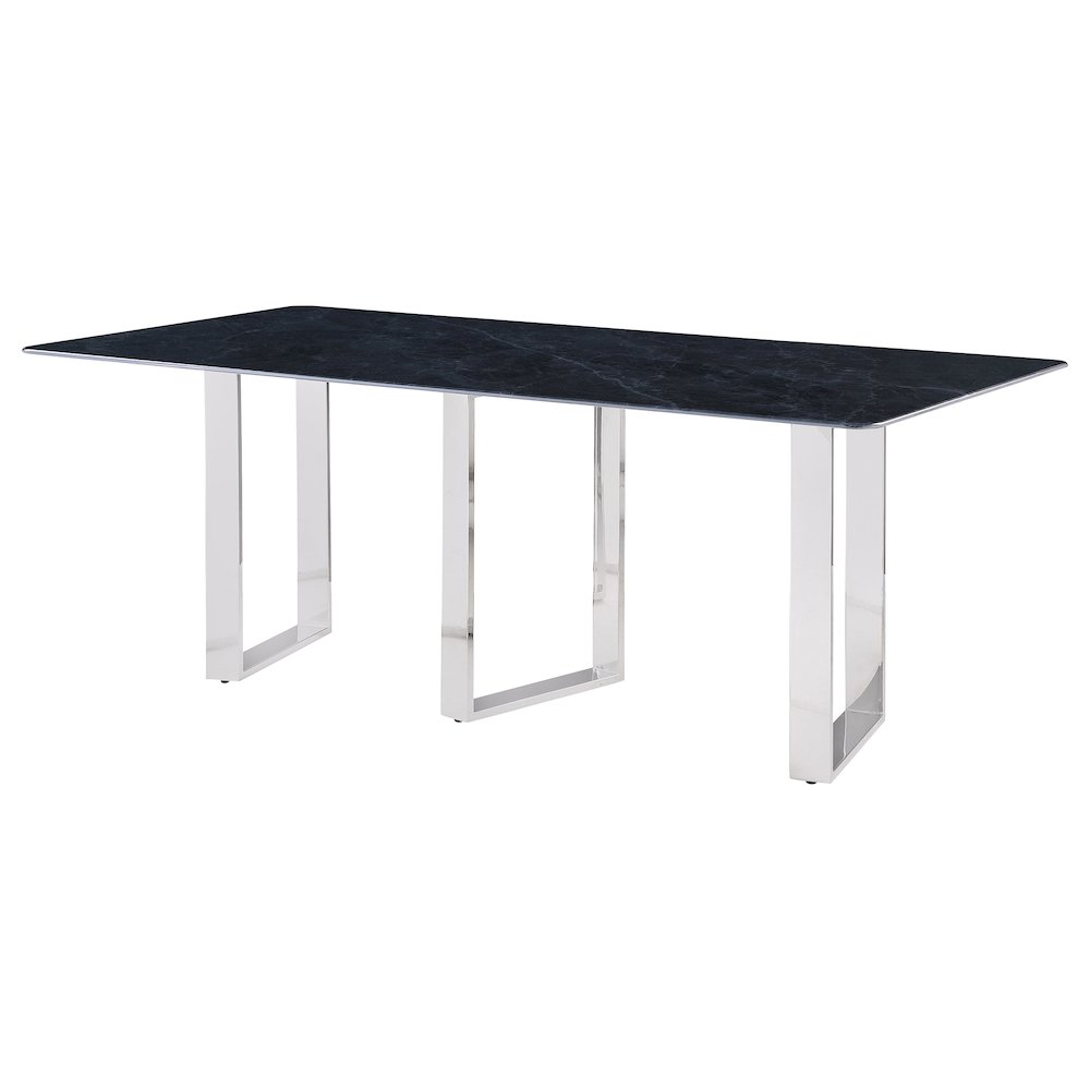 Desden 79-inch Rectangular Sintered Stone Dining Table Grey. Picture 4
