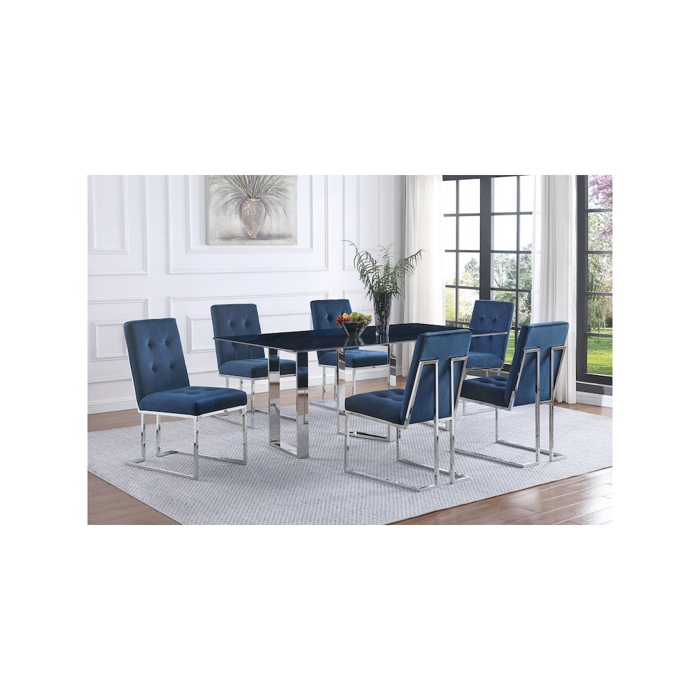 Desden 79-inch Rectangular Sintered Stone Dining Table Grey. Picture 10