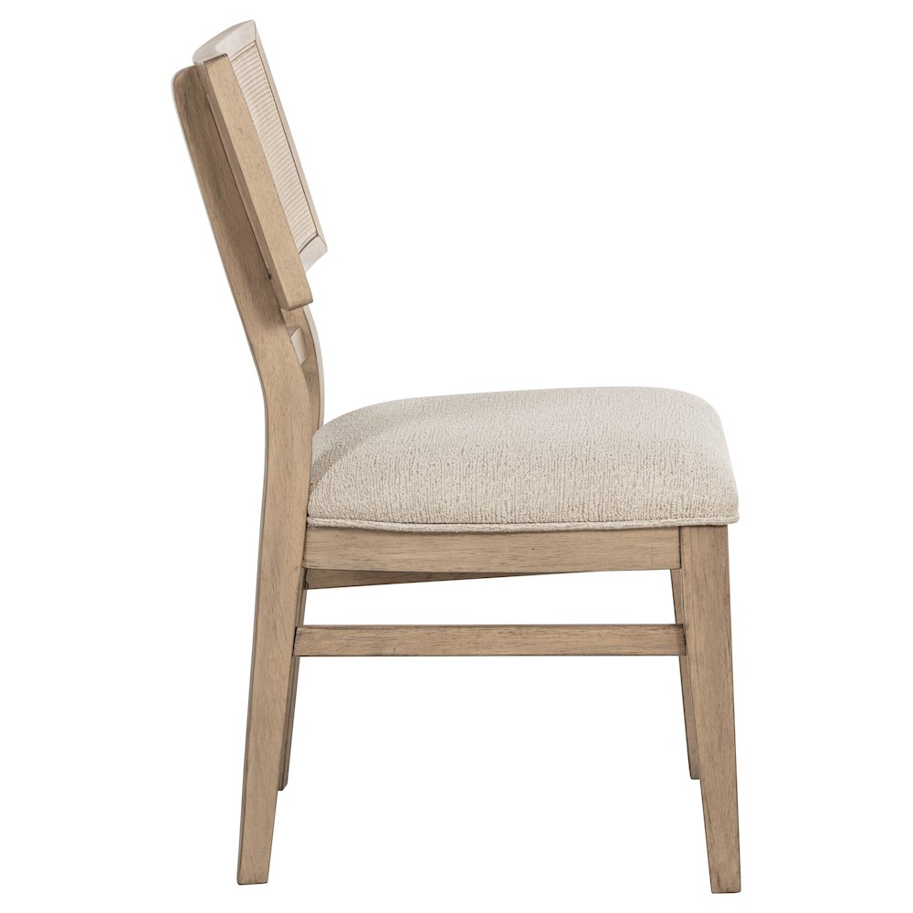Kailani Radio Weave Cane Dining Side Chair Beige Oak. Picture 7