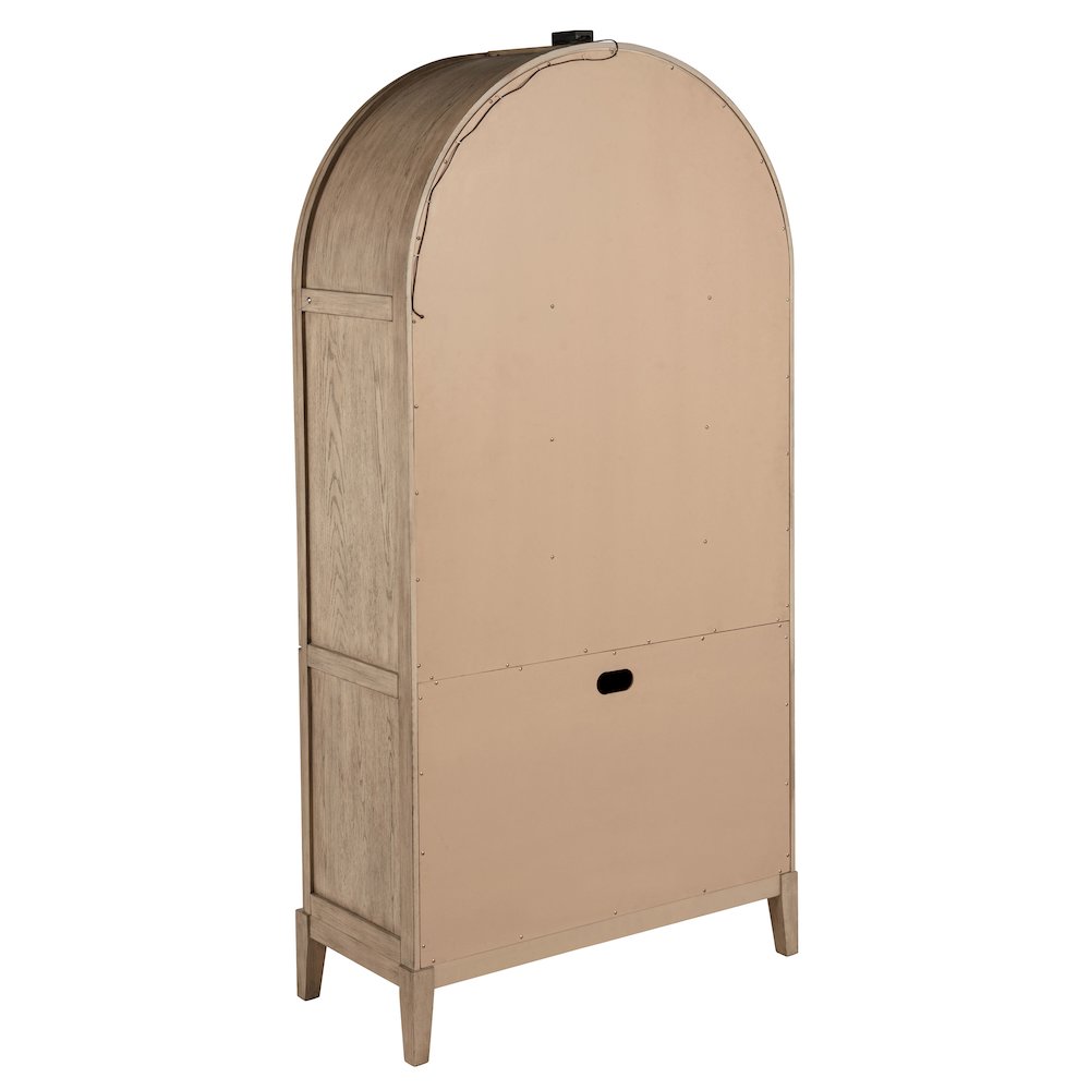 Kailani 4-Door Cane Dining Vitrine Display Cabinet Beige Oak. Picture 5