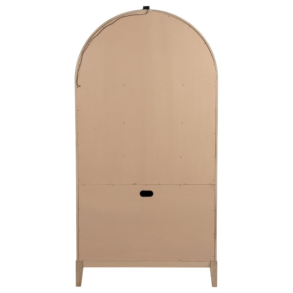 Kailani 4-Door Cane Dining Vitrine Display Cabinet Beige Oak. Picture 6