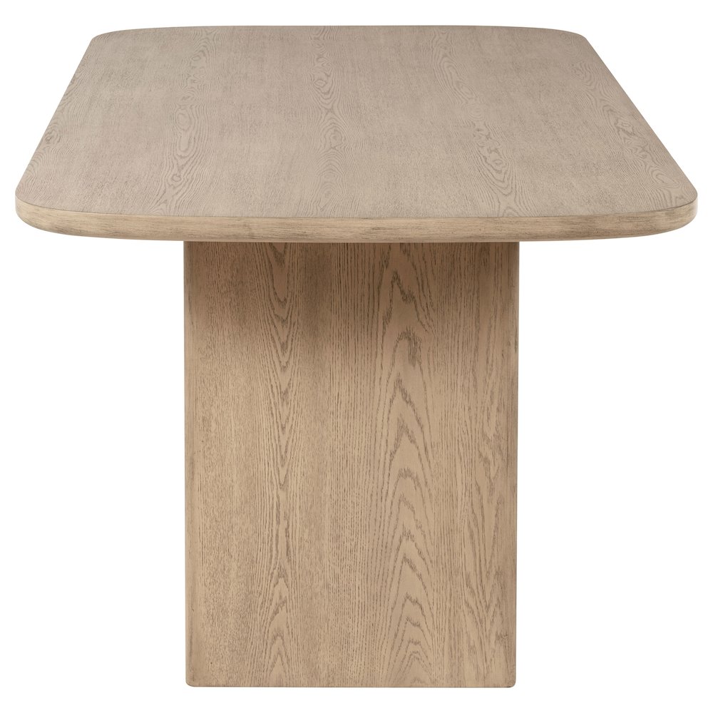 Kailani Cane Counter Height Storage Dining Table Beige Oak. Picture 10