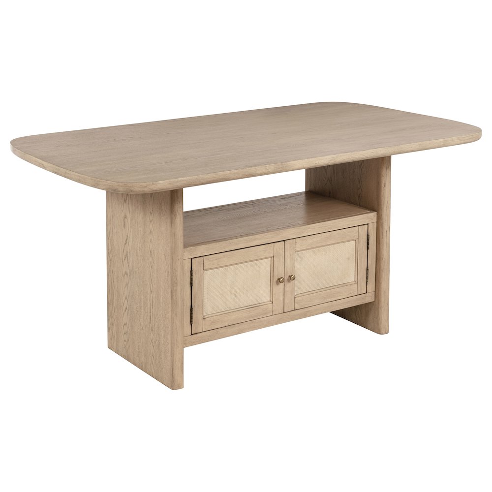 Kailani 7-piece Wood Counter Height Dining Set Beige Oak. Picture 2